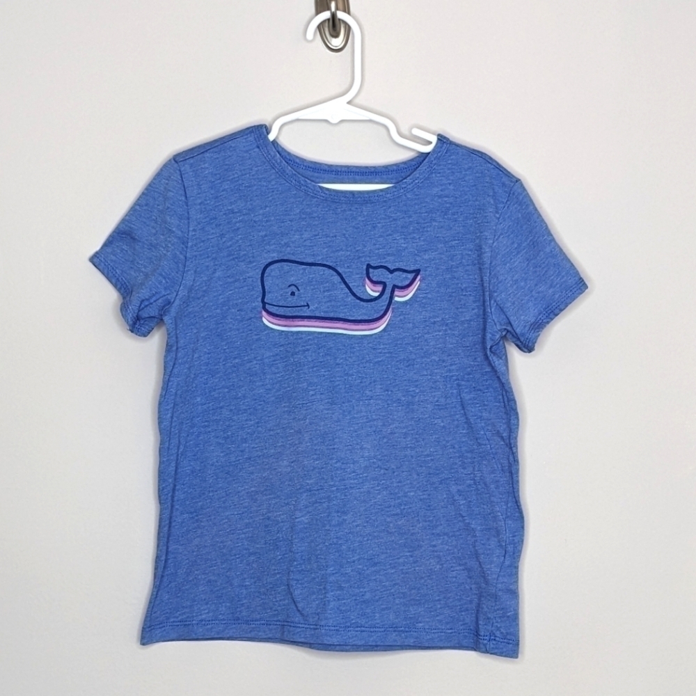Vineyard Vines Island T-Shirt Blue Whale Logo Shirt S 7/8